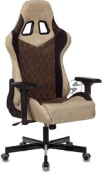 Кресло игровое Бюрократ VIKING 7 KNIGHT BR FABRIC коричневый текстиль/эко.кожа крестовина металл/пластик 12