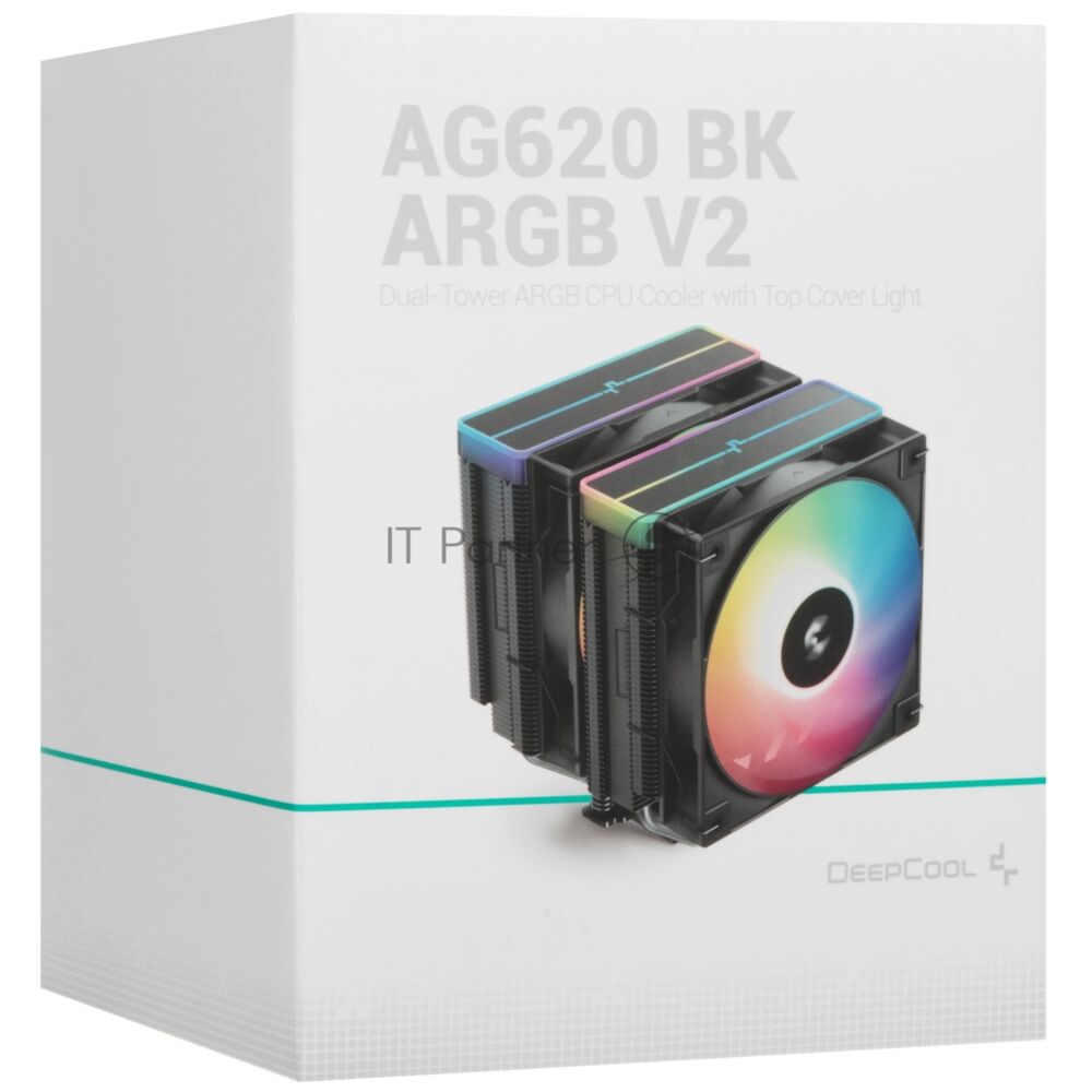 Кулер для процессора DEEPCOOL AG620 BK ARGB V2 черный 120мм алюминий+медь 1850rpm 29.4db 4-pin 260W 157мм 1 Кулер для процессора DEEPCOOL AG620 BK ARGB V2 черный 120мм алюминий+медь 1850rpm 29.4db 4-pin 260W 157мм 1