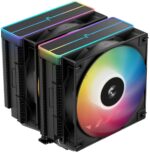 Кулер для процессора DEEPCOOL AG620 BK ARGB V2 черный 120мм алюминий+медь 1850rpm 29.4db 4-pin 260W 157мм 4