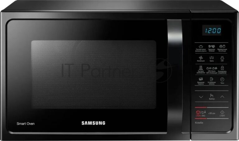 Микроволновая печь Samsung MC28H5013AK/BW черный, 28 л, 900 Вт, переключатели - мембранные кнопки 1