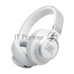 Беспроводные/проводные наушники JBL Live 770NC белый, полноразмерные, Bluetooth + проводной, адаптивное шумоподавление 10