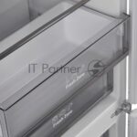 Встраиваемый холодильник Maunfeld MBF193NFW1GR Inverter белый двухкамерный 257/84 л морозилка снизу, No Frost 3