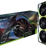 Видеокарта Palit GeForce RTX 5090 GameRock, 32 GB GDDR7, 512 bit, 3xDisplayPort, HDMI, GPU 2017 MHz