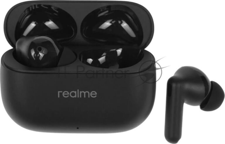 Наушники TWS Realme Buds T310 черный, внутриканальные, Bluetooth, активное шумоподавление, до 40 ч 1