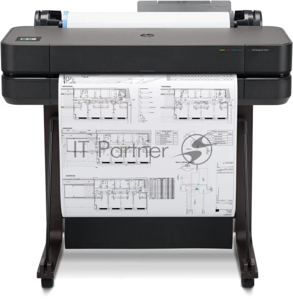 Плоттер струйный HP Designjet T630, A1, цветной, 24", 610 мм, 2400x1200 dpi, USB, Gigabit Ethernet, WiFi