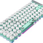 Клавиатура беспроводная Gembird KBW-9, 80кл, подсветка 6 цв, BT 5.1/радио/USB, белая