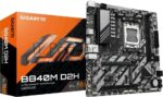 Материнская плата Gigabyte B840M D2H (V1.2), AM5, AMD B840, 2xDDR5, 4xSATA, 2xM.2, 1xPCIe 4.0 x16, 1xPCIe 3.0 x4, 1xHDMI, 1x2.5Gb LAN, 2xUSB-A 5Gbps, 8xUSB-A 2.0, 3x3.5 мм, 7.1, mATX 1