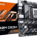 Материнская плата Gigabyte B840M DS3H, AM5, AMD B840, 4xDDR5, 4xSATA, 2xM.2, 1xPCIe 4.0 x16, 1xPCIe 3.0 x4, 2xDP, 1xHDMI, 1x2.5Gb LAN, 3xUSB-A 5Gbps, 8xUSB-A 2.0, 1xUSB-C 5Gbps, 3x3.5 мм, 7.1, mATX
