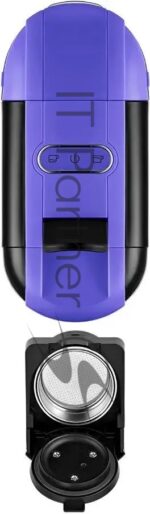 Кофемашина Kitfort КТ-7105-1 1450Вт черный/фиолетовый 4