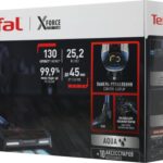 Пылесос вертикальный Tefal X-Force Flex 11.60 Aqua TY9890WO синий/серый, питание от аккумулятора, 130 Вт, уборка сухая/влажная, пылесборник 0.9 л