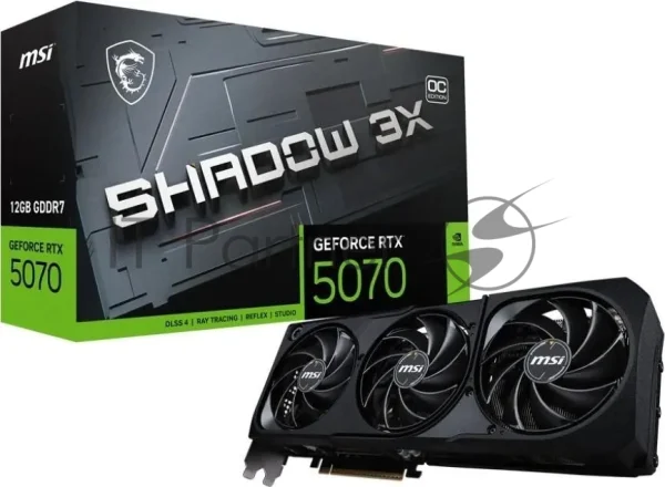 Видеокарта MSI PCI-E RTX 5070 12G SHADOW 3X OC NVIDIA GeForce RTX 5070 12Gb 192bit GDDR7 2542/28000 HDMIx1 DPx3 HDCP Ret