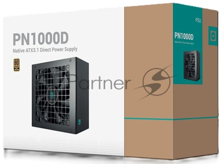 Блок питания Deepcool GAMERSTORM PN1000D (ATX 3.1, 1000W, PWM 120мм fan, Active PFC, 80 PLUS GOLD, Active PFC + Full Bridge SRC LLC + DC/DC, Gen5 PCIe) RET 1