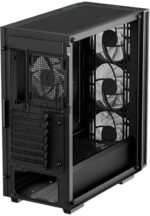 Компьютерный корпус Deepcool MATREXX 55 MESH V4 без БП, боковое окно (закаленное стекло), 3xARGB LED 140мм вентилятора спереди, 1xARGB LED 120мм вентилятор сзади, черный, ATX 5