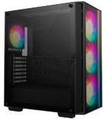 Компьютерный корпус Deepcool MATREXX 55 MESH V4 без БП, боковое окно (закаленное стекло), 3xARGB LED 140мм вентилятора спереди, 1xARGB LED 120мм вентилятор сзади, черный, ATX 9