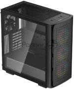 Компьютерный корпус Deepcool CK560 без БП, боковое окно (закаленное стекло), 3xARGB LED 120мм вентилятора спереди и 1x140мм вентилятор сзади, черный, ATX 9