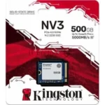 Накопитель SSD Kingston NV3, 500Gb, M.2(22x30мм), NVMe, PCIe 4.0 x4, 3D TLC, R/W 5000/3000Mb/s, TbW 160, DWPD 0.2 (60 мес) 2