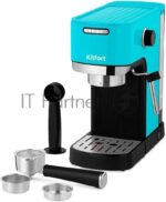Кофеварка рожковая Kitfort КТ-7461 бирюзовый/черный, исп. кофе - молотый, 1.2 л, 1350 Вт, 20 бар 4