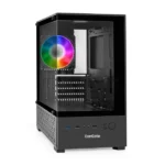 Компьютерный корпус Minitower ExeGate i3 SEA LE-NPX400 (mATX, БП 400NPX, 1*USB+1*USB 3.0, HD аудио, черный, передняя и боковая панели - закаленное стекло) 5