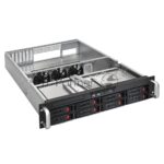 Серверный корпус ExeGate Pro EX281293RUS 2U550-HS08 RM 19", высота 2U, глубина 550, БП 1U-800ADS, 8xHotSwap, USB 9