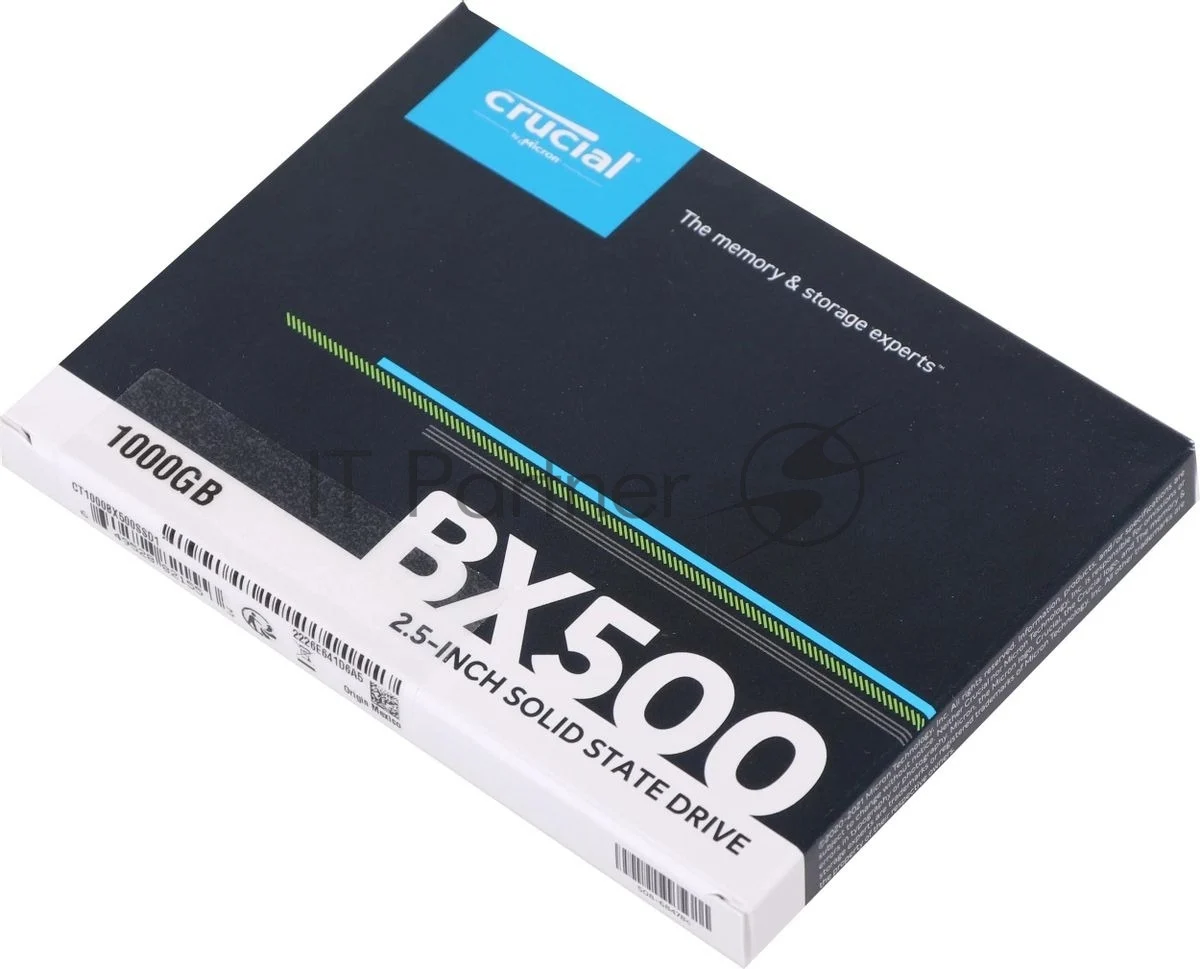 Накопитель SSD Crucial BX500, 1Tb, SATA III, 2.5", R/W 540/500 1