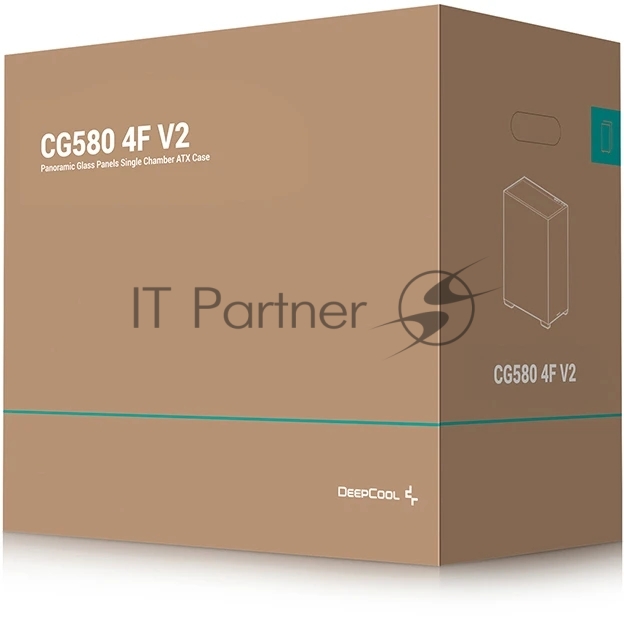 Компьютерный корпус Deepcool CG580 4F V2 без БП, боковое окно (панорама), 4x120мм ARGB PWM вентилятора, черный, ATX (R-CG580-BKADA4-G-2) 1