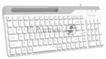 Клавиатура проводная A4Tech Fstyler FK25, USB, белый/серый 18