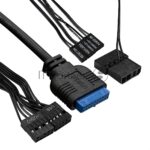 Компьютерный корпус Minitower ExeGate mEVO-7807-NPX600 (mATX, БП 600NPX 12см, 1хUSB+1хUSB 3.0, черный 1x12см с RGb подсветкой) 3