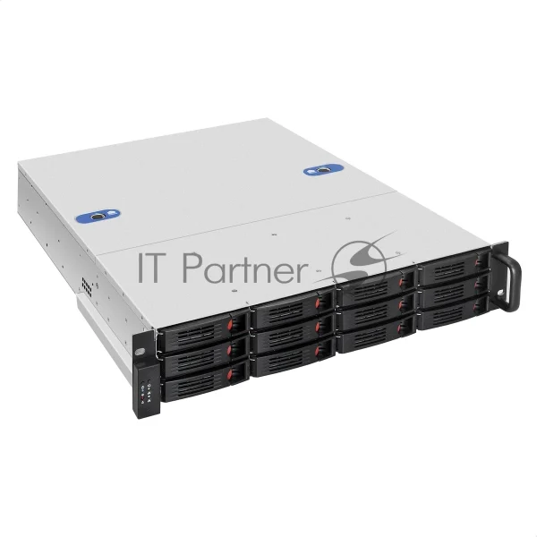 Серверный корпус ExeGate EX281298RUS Pro 2U550-HS12 (RM 19", высота 2U, глубина 550, БП 1U-800ADS,12xHotSwap, USB)