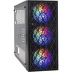 Компьютерный корпус Miditower ExeGate EVO-8243-EVO800 (ATX, БП EVO800RGb с вент. 12 см, 2хUSB+1хUSB 3.0, черный, 3 вент. с RGb подсветкой, боковая панель - закаленное стекло) 6