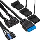 Компьютерный корпус Miditower ExeGate EVO-5001A-EVO800 (ATX, БП EVO800RGb с вент. 12 см, 2хUSB+1хUSB 3.0+HD Audio, черный, 3 вент.12см с RGb подсветкой, боковая панель - закаленное стекло)
