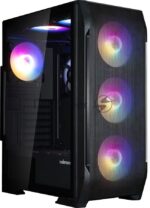 Компьютерный корпус ZALMAN N7 PLUS V2, ATX, черный, WINDOW, 1xCombo (3.5” or 2.5”), 1 x 3.5”, 3 x 2.5”, 2xUSB2.0, 1xUSB3.0, FRONT 3x120мм RGB, REAR 1x120мм RGB, TOP 2x120мм RGB, SIDE 1x120мм 4