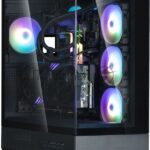 Компьютерный корпус ZALMAN P40 Prism, ATX, черный, WINDOW, 2x3.5", 3x2.5", 1xUSB TYPE-C, 2xUSB 3.0, REAR 1x120мм ARGb
