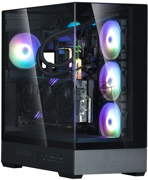 Компьютерный корпус ZALMAN P40 Prism, ATX, черный, WINDOW, 2x3.5", 3x2.5", 1xUSB TYPE-C, 2xUSB 3.0, REAR 1x120мм ARGb 1