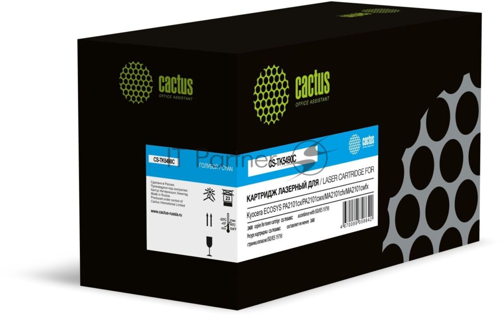 Картридж лазерный Cactus CS-TK5490С голубой (2400стр.) для Kyocera ECOSYS PA2101cx/PA2101cwx/MA2101cfx/MA2101cwfx с чипом 1 Картридж лазерный Cactus CS-TK5490С голубой (2400стр.) для Kyocera ECOSYS PA2101cx/PA2101cwx/MA2101cfx/MA2101cwfx с чипом 1