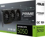 Видеокарта ASUS Prime GeForce RTX 5050 OC, NVIDIA RTX 5050, 8 ГБ GDDR6, 128 бит, PCI-e 5.0, 1xHDMI, 3xDP, 2707 МГц 1