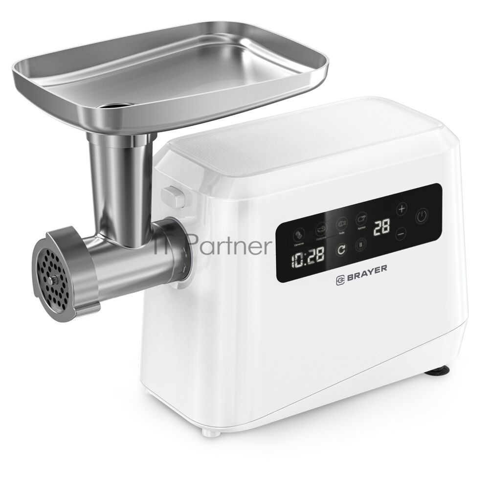 Мясорубка электрическая BRAYER BR1614 черный, 2000 Вт, 2.0 кг/мин, реверс, защита от перегрузки, металлический лоток, насадки - 8 1 Мясорубка электрическая BRAYER BR1614 черный, 2000 Вт, 2.0 кг/мин, реверс, защита от перегрузки, металлический лоток, насадки - 8 1