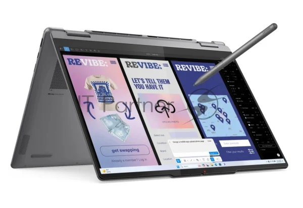 Ноутбук Lenovo Yoga 7 14ILL10 Core Ultra 7 256V 16Gb SSD512Gb Intel Arc 140V 14" OLED Touch WUXGA (1920x1200) без ОС grey WiFi BT Cam (83JQ007YRK)