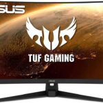 Монитор 31.5" ASUS TUF Gaming VG328H1B VA 1920x1080, 165 Гц, 1 мс (MPRT), изогнутый экран (1500R), 16:9, 250 кд/м², HDMI 2.0, VGA, 3.5 Jack, динамики (2x2 Вт), FreeSync Premium, черный