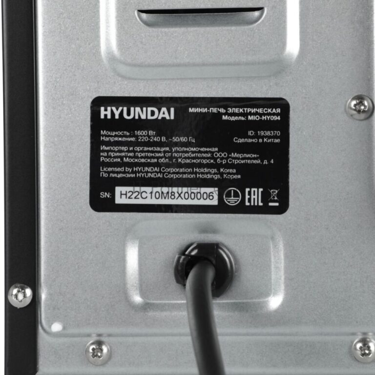 Мини-печь Hyundai MIO-HY094 35 л, 1600 Вт, черный 1