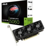 Видеокарта Asus GeForce RTX 5060 LP BRK, NVIDIA RTX 5060, 8Gb, GDDR7, 128 bit, PCI-E 5.0, HDMIx2, DPx1, HDCP, 2580 MHz 2