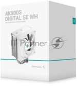 Кулер для процессора DEEPCOOL AK500S DIGITAL SE WH LGA20XX/1700/1200/115X/AM5/AM4 (12шт/кор, TDP 240W, PWM, Fan 120мм, 5 тепл. трубок, Copper Base, белый) RET (R-AK500S-WHADMN-GJD) 1
