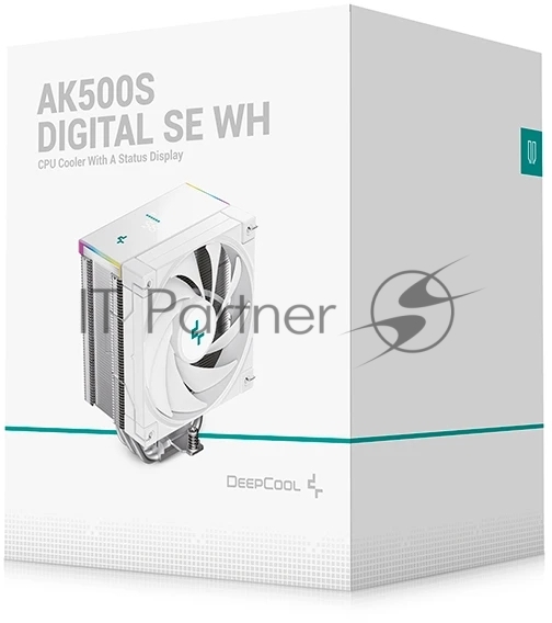 Кулер для процессора DEEPCOOL AK500S DIGITAL SE WH LGA20XX/1700/1200/115X/AM5/AM4 (12шт/кор, TDP 240W, PWM, Fan 120мм, 5 тепл. трубок, Copper Base, белый) RET (R-AK500S-WHADMN-GJD) 1