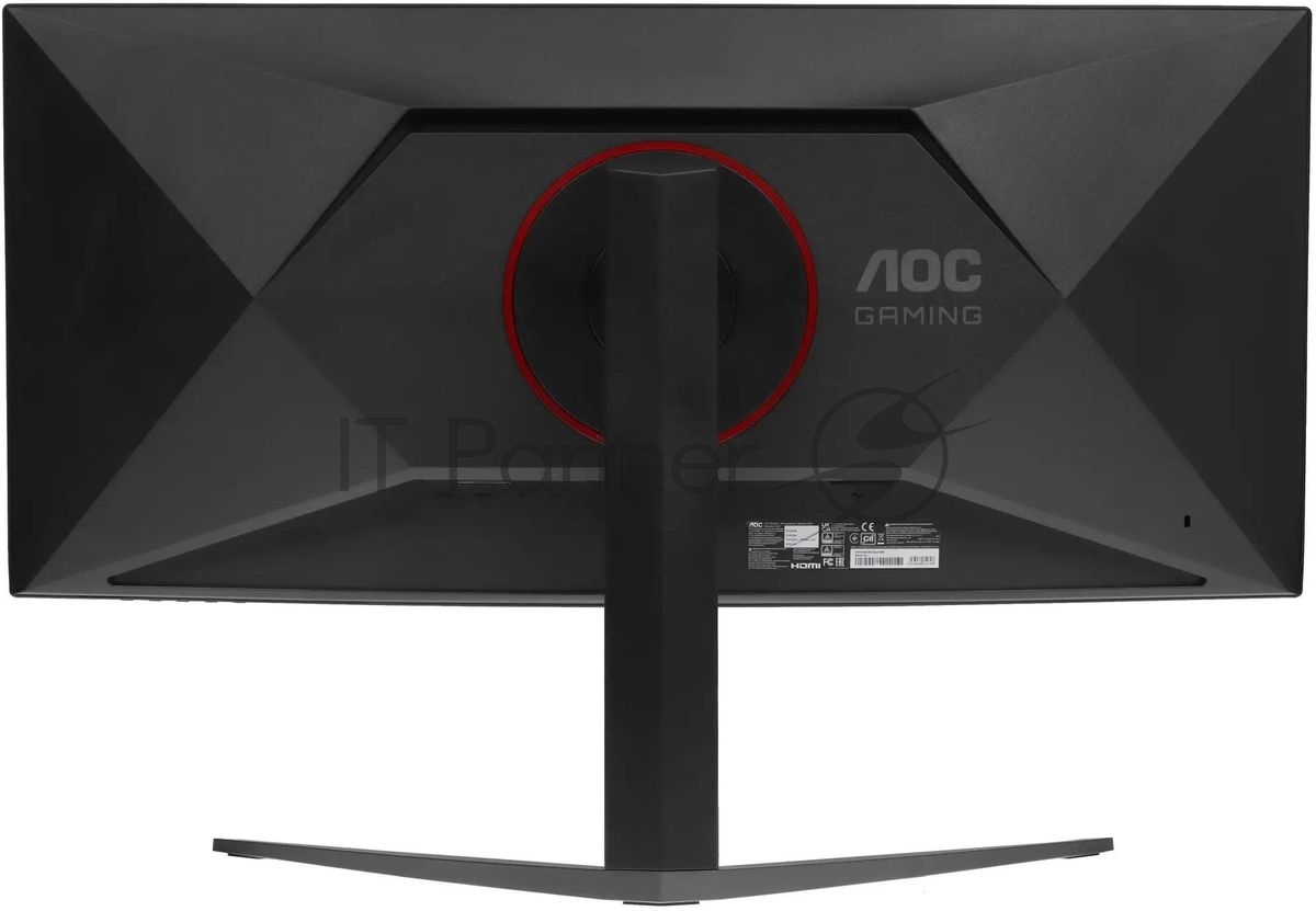 Монитор 34" AOC CU34G4 VA 3440x1440, 180 Гц, 0.5 мс, 21:9, 300 кд/м², HDMI 2.0, DP 1.4, 3.5 Jack, HDR10, FreeSync Premium, Adaptive-Sync, изогнутый экран (1500R), черный/красный