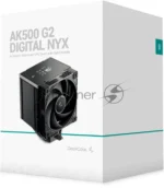 Кулер для процессора DEEPCOOL AK500 G2 DIGITAL NYX LGA1851/1700/1200/115X/AM5/AM4 (9шт/кор, TDP 240W, PWM, Fan 120мм, 5 тепл. Трубок, Copper Base, черный) RET (R-AK500G2-BKNNMN-GJD-1) 2