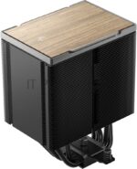 Кулер для процессора DEEPCOOL AK500 G2 LGA1851/1700/1200/115X/AM5/AM4 (9шт/кор, TDP 240W, PWM, Fan 120мм, 5 тепл. трубок, Copper Base, Wood-grain top cover, черный) RET (R-AK500G2-BKNNMN-GJD) 4
