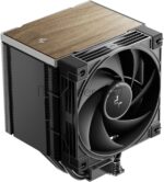 Кулер для процессора DEEPCOOL AK500 G2 LGA1851/1700/1200/115X/AM5/AM4 (9шт/кор, TDP 240W, PWM, Fan 120мм, 5 тепл. трубок, Copper Base, Wood-grain top cover, черный) RET (R-AK500G2-BKNNMN-GJD) 9