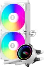 Система охлаждения PCCooler DA240 ARGB WH (270W, 240мм, белый, ARGB/ Fans: 2x120мм, 73.6CFM, -dBA, 1800RPM/ Pump height 55мм, -dBA, 3000RPM, Rad thickness 27мм/ S: 1851, 1700, 1200, 20XX, 115X, AM5, AM4) 4