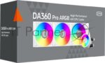 Система охлаждения Water Cooling System PCCooler DA360 Pro ARGb WH (300W, 360мм, белый, ARGb/Fans: 3x120мм, 75.8CFM, 33.7dBA, 2200RPM/Pump height 57мм, 28dBA, 3000RPM, Rad thickness 27мм/S: 1851, 1700, 1200, 20XX, 115X, AM5, AM4) 1