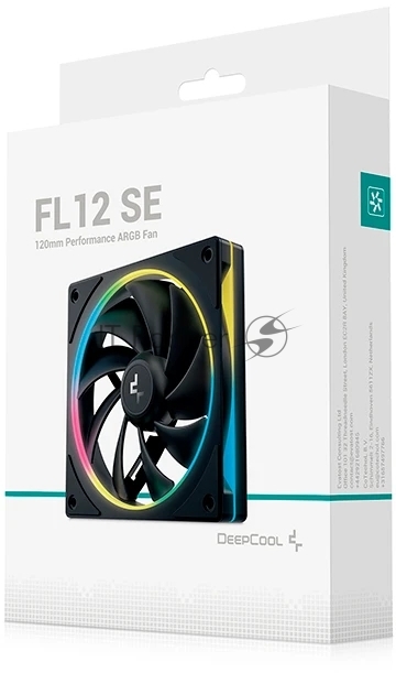 Вентилятор для корпуса Deepcool FL12 SE ARGb 120х120x25 черный 4-pin 28.67дБ (упак.:1шт) (R-FL12SE-BKAPN1-G) Ret