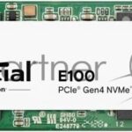 Накопитель SSD Crucial E100, 480Gb, M.2 2280, PCIe 4.0 x4, NVMe, R/W 4700/2500